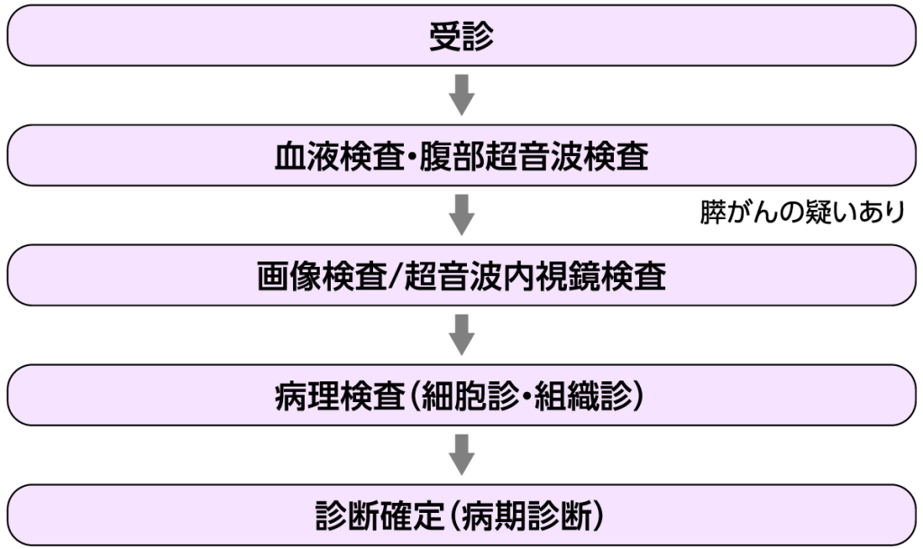 診断確定までの検査の流れ