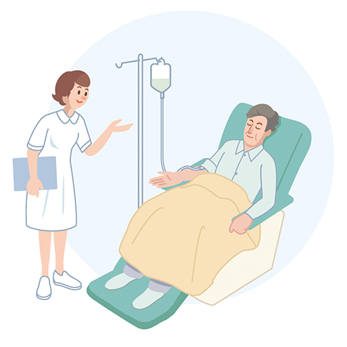 薬物療法（点滴静脈注射）のイラスト