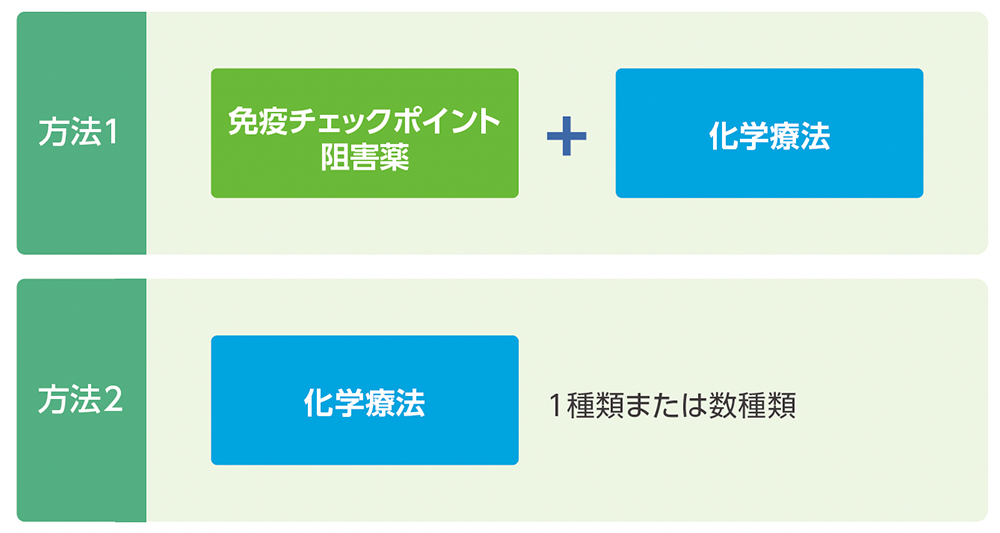 胆道がんの薬物療法の主なパターン