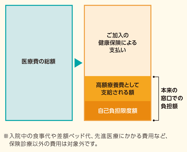 高額療養費制度とは、医療機関や薬局の窓口で支払う1ヵ月（1日～末日）の医療費が、所定の自己負担限度額内に収まる制度です。