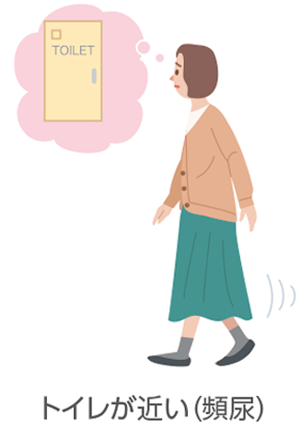 卵巣がんの症状をまとめたイラスト